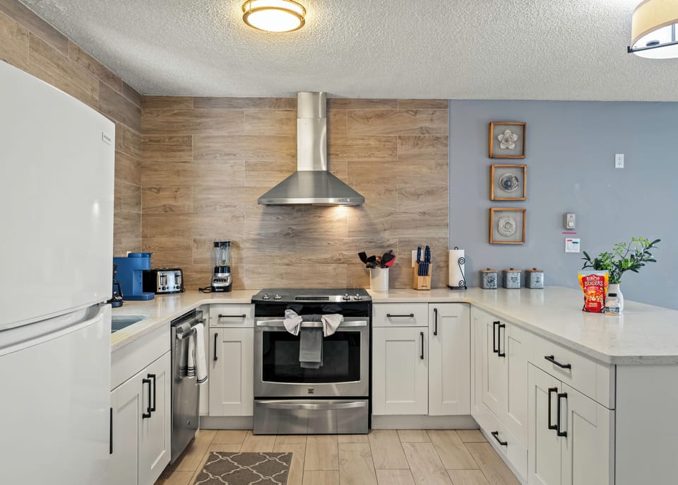 Equipped with modern appliances.