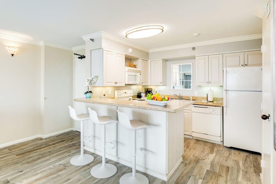 Breakfast bar seating for 3