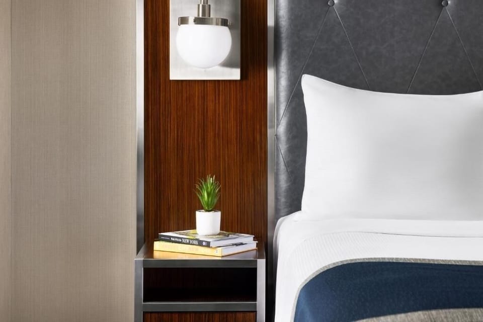 Sink into a cozy king bed after a city day.