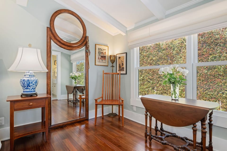 Classic primary bedroom details