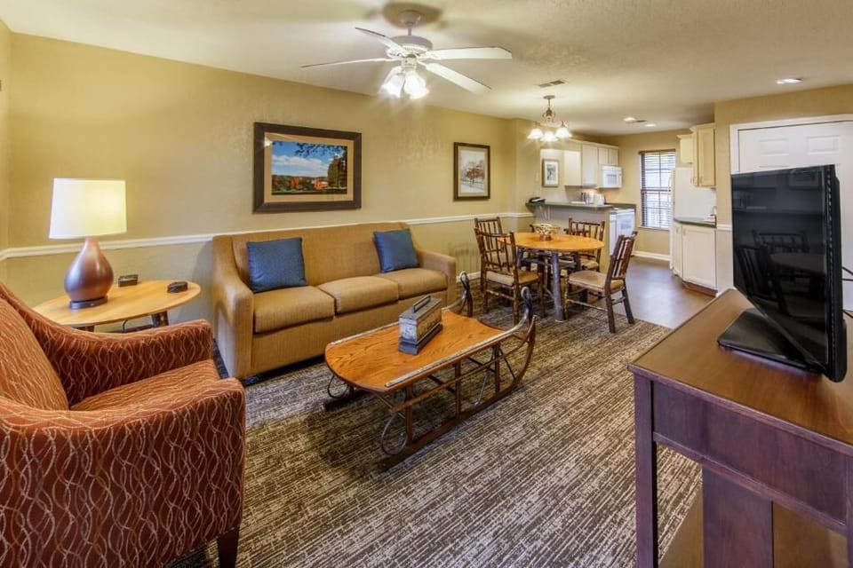 Stretch out together in the spacious living area after adventures.