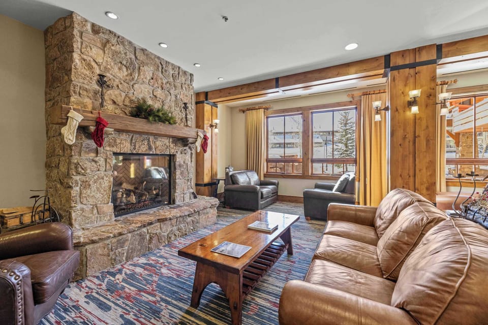 Comfortable Lobby with Large fireplace for a change of Scenery | Listed with @BookTraverse