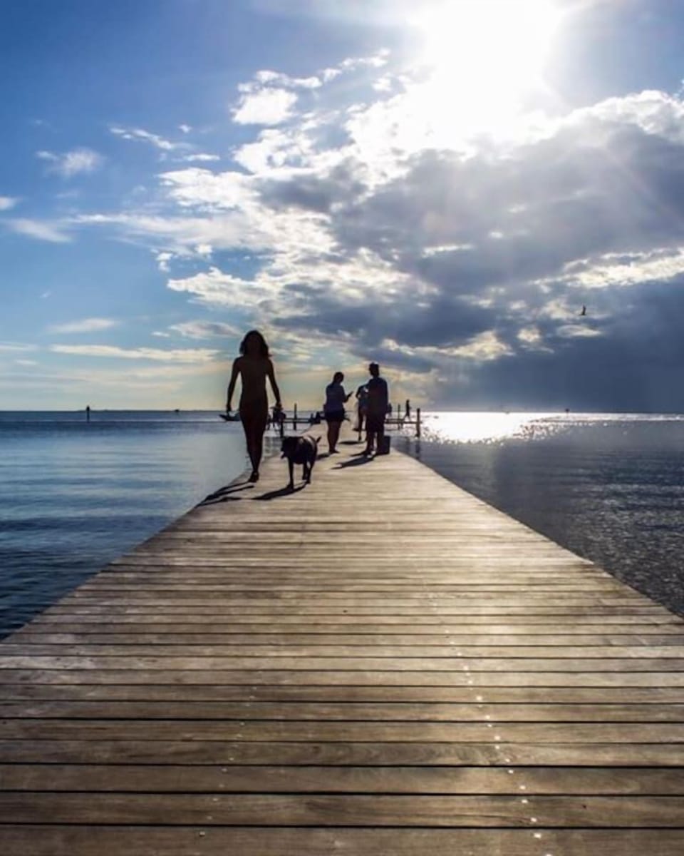 Board walk and pier for fishing and watching sunsets