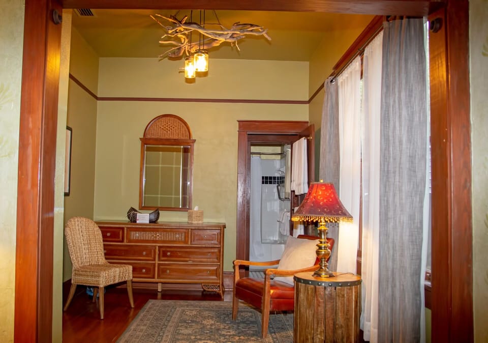 Sage bedroom seating area