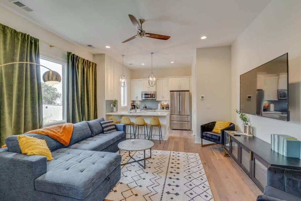 Effortless flow throughout the space as our living room welcomes you into an open floor plan.