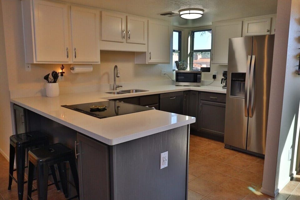 Kitchen with all appliances needed