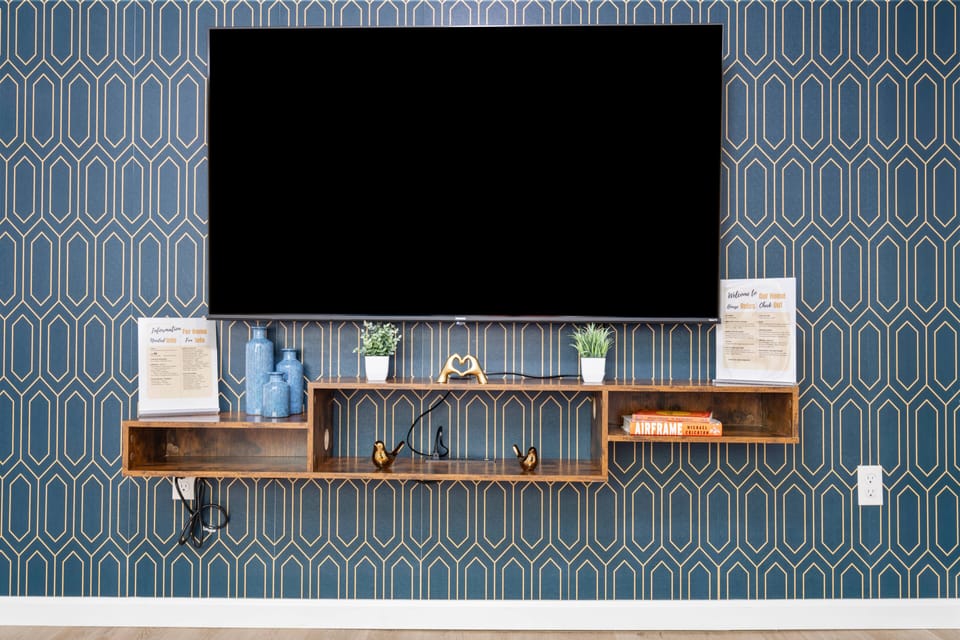 Each unit has a Big Screen smart TV so you can sign onto all of your streaming services!