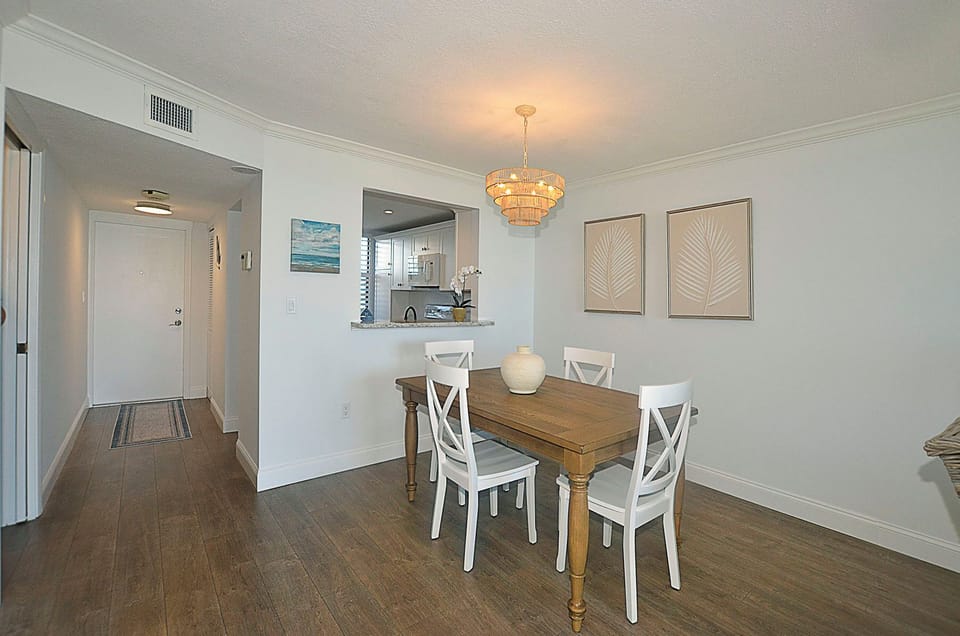 Residence Front Door, Hallway,  Kitchen, Dining Area
