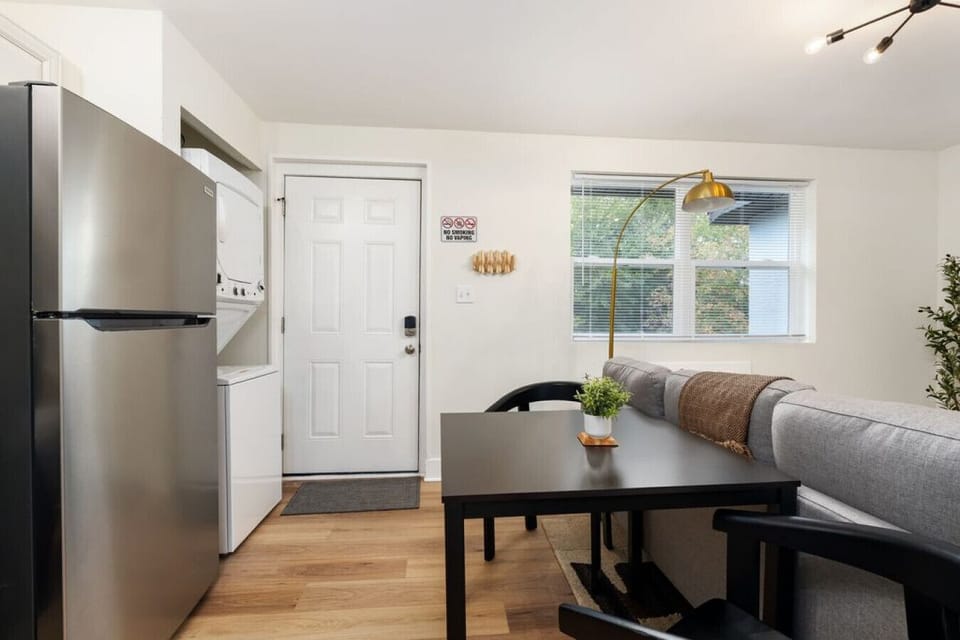 Open Living Room, Dining, and Kitchen