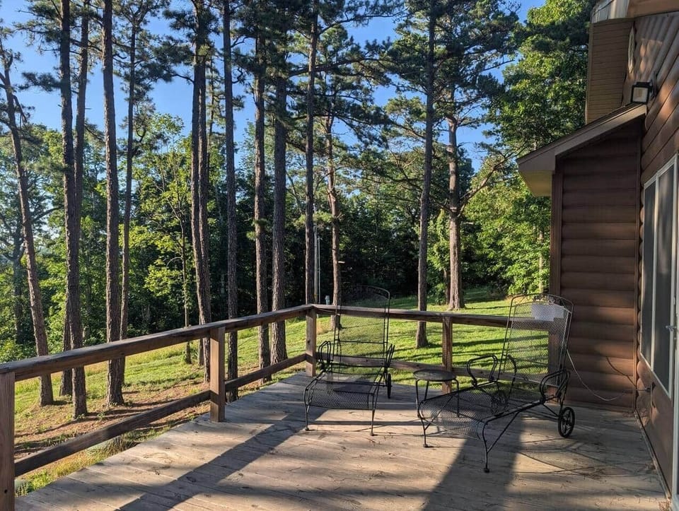 lounge chairs on back deck