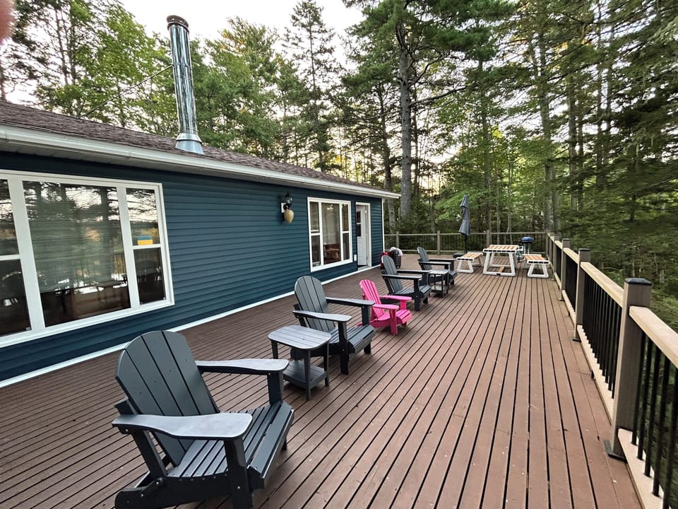 Enjoy relaxing and dining on the deck!