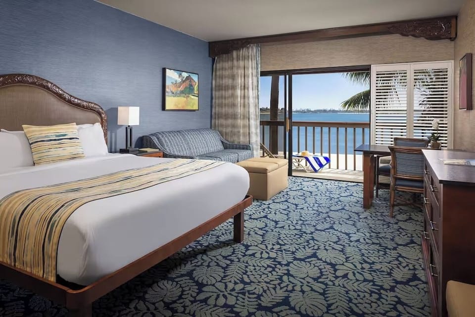 Stretch out in a serene room steps from the balcony.