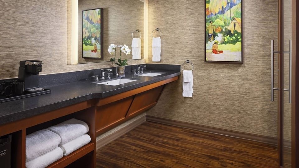 Unwind with double sinks and generous counter space.