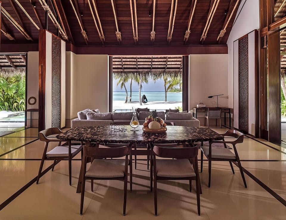 Gather for long dinners with sweeping sea views ahead.