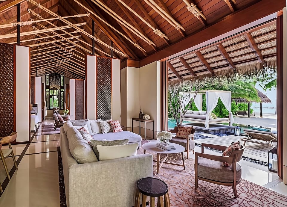 Lounge together as the terrace and pool breeze flow in.