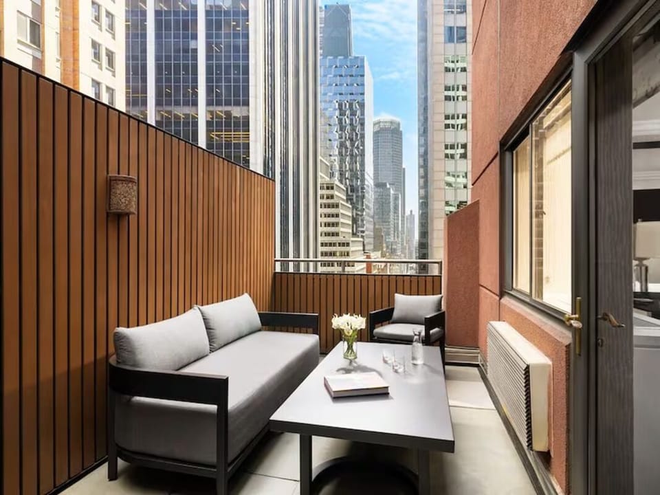 Lounge outdoors and watch the city buzz below.