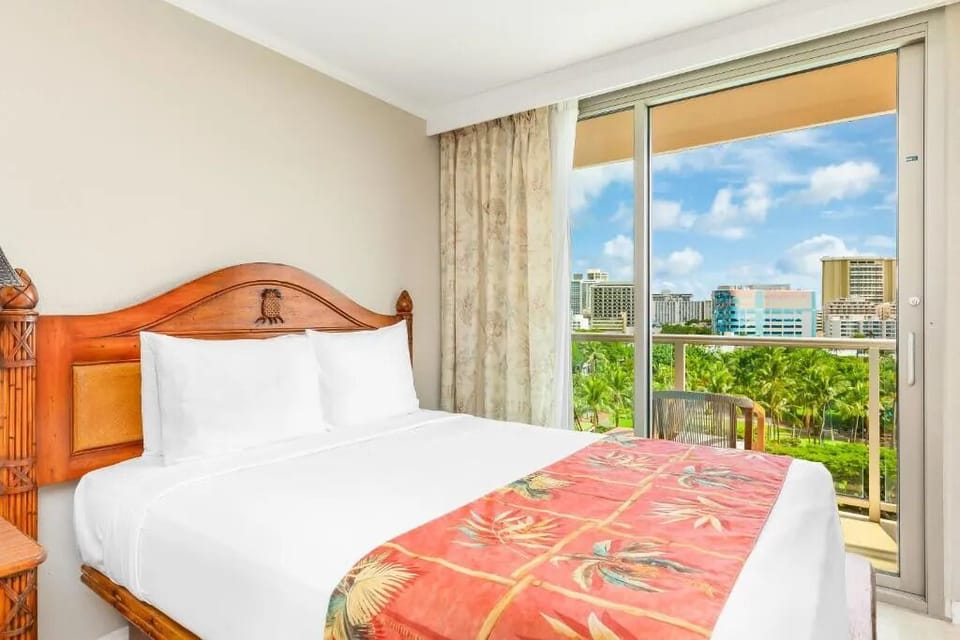 Step onto the balcony and savor breezy skyline views.