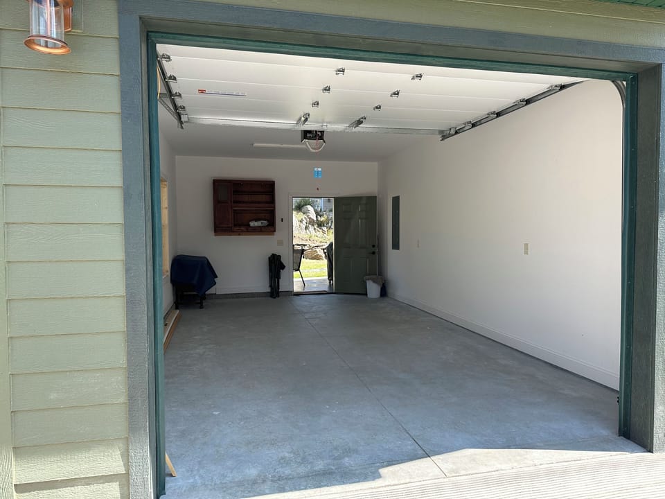 One car garage to use during your stay. No steps between garage and rear door.