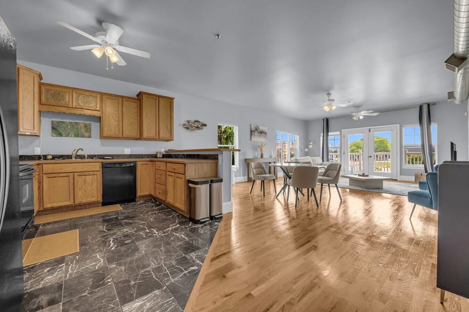Whip up dinner, pour the wine, and spread out — this space is made for good times.