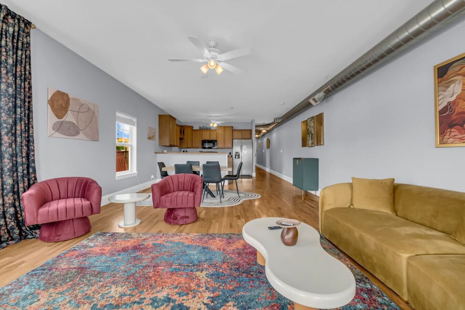 This space stretches out like your weekend plans — open, comfy, and ready for anything.