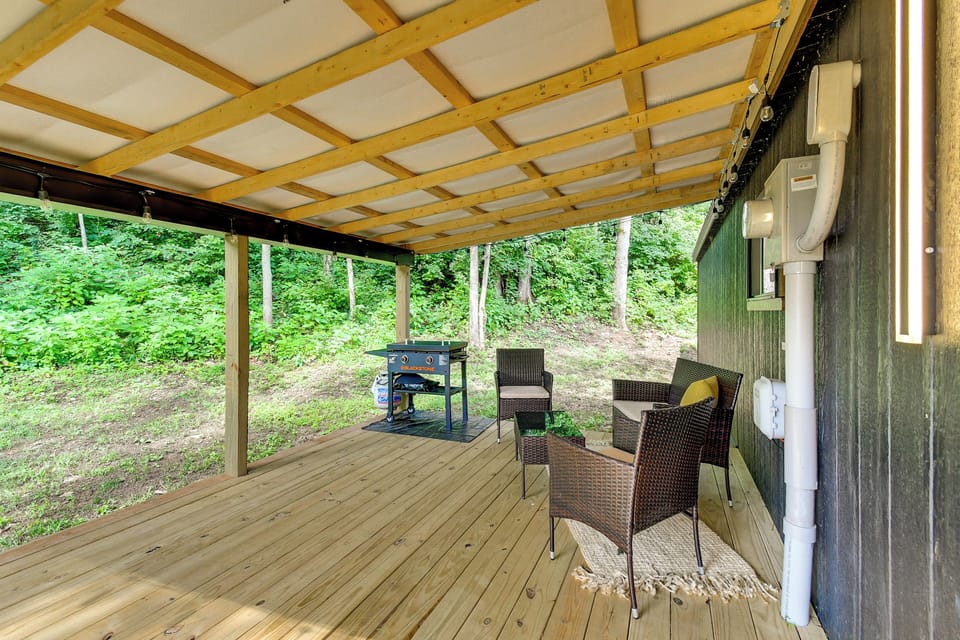 Covered Deck | Gas Grill | Forest Views