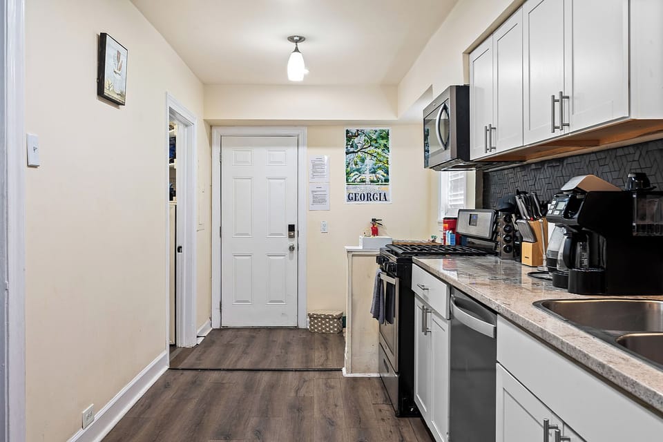 This fully stocked kitchen is the heart of your home away from home.