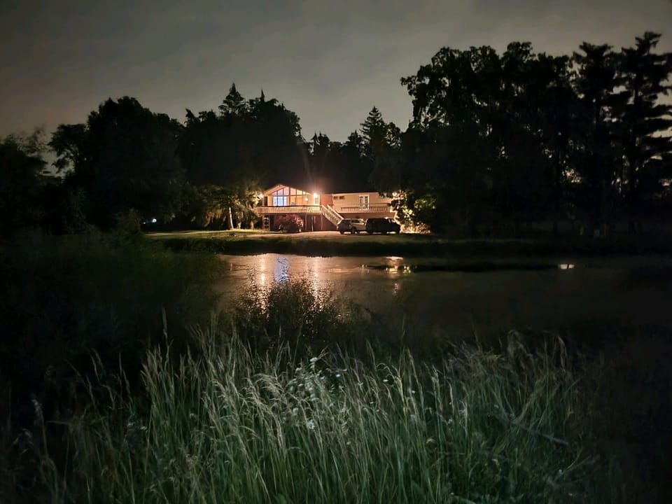 The Sanctuary House at dusk. Find a little peace after a long day.
