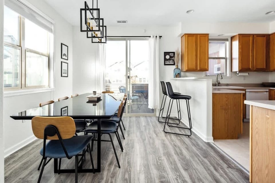 Dining table seats 8