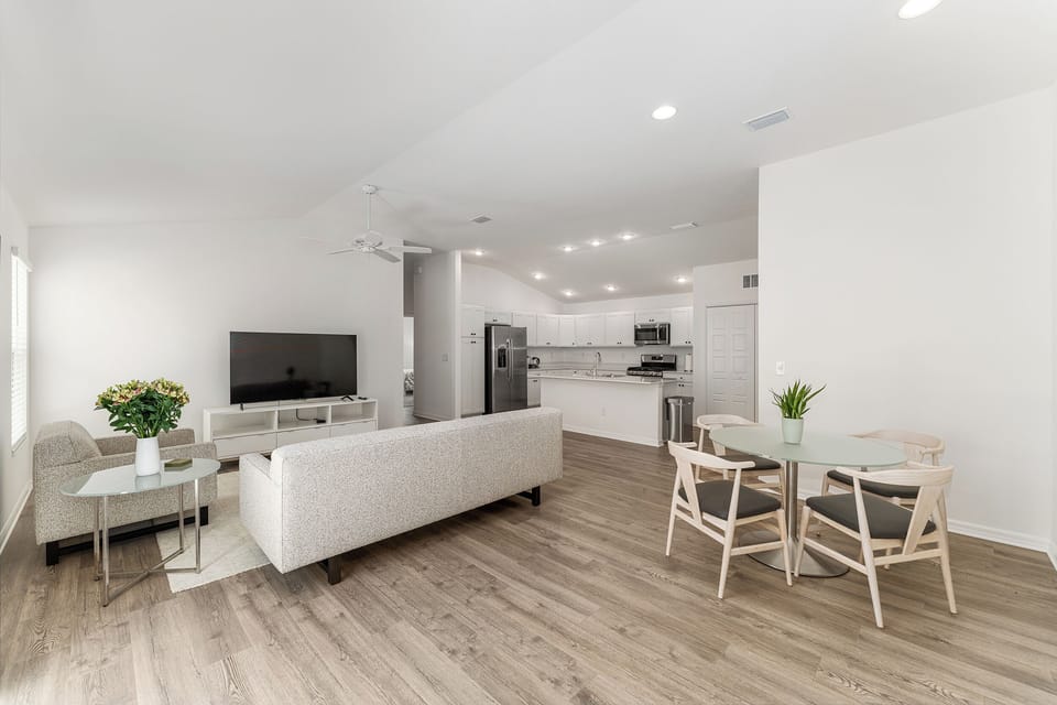 Living Room and Dining Table (for four)
