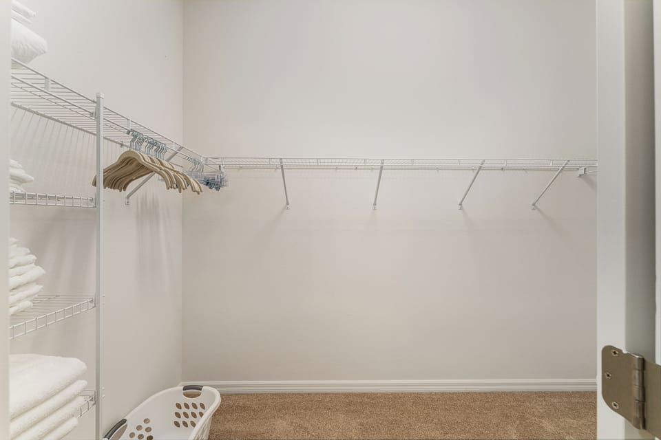 Primary Bedroom closet with included linens