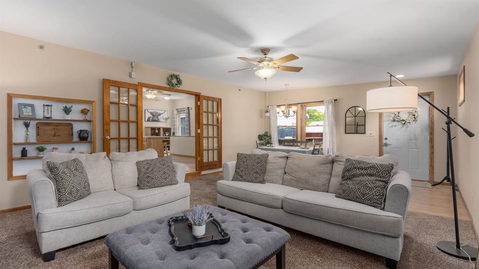 Enjoy Raindrop's tastefully decorated living room.