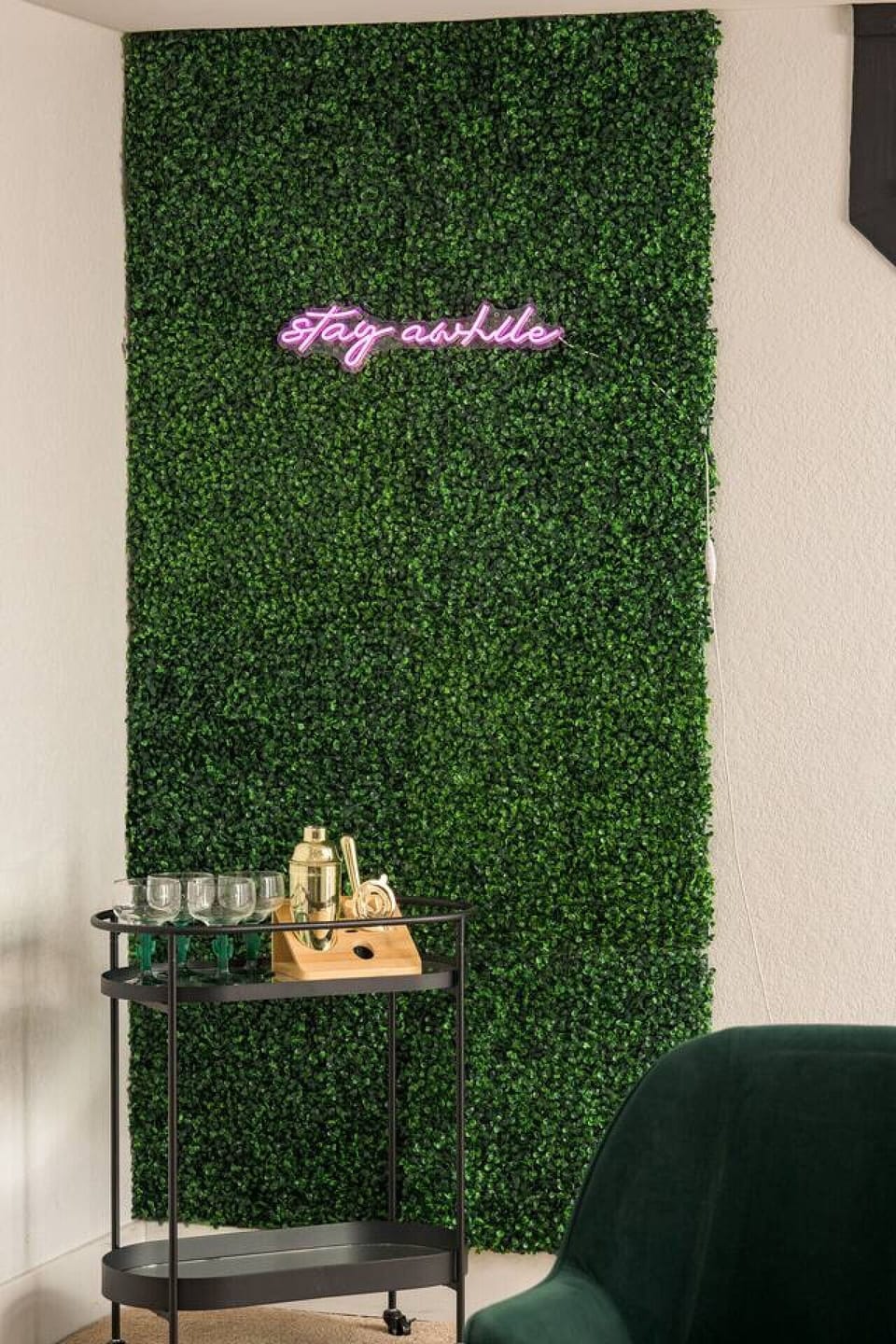 Cozy cocktail corner for unwind time