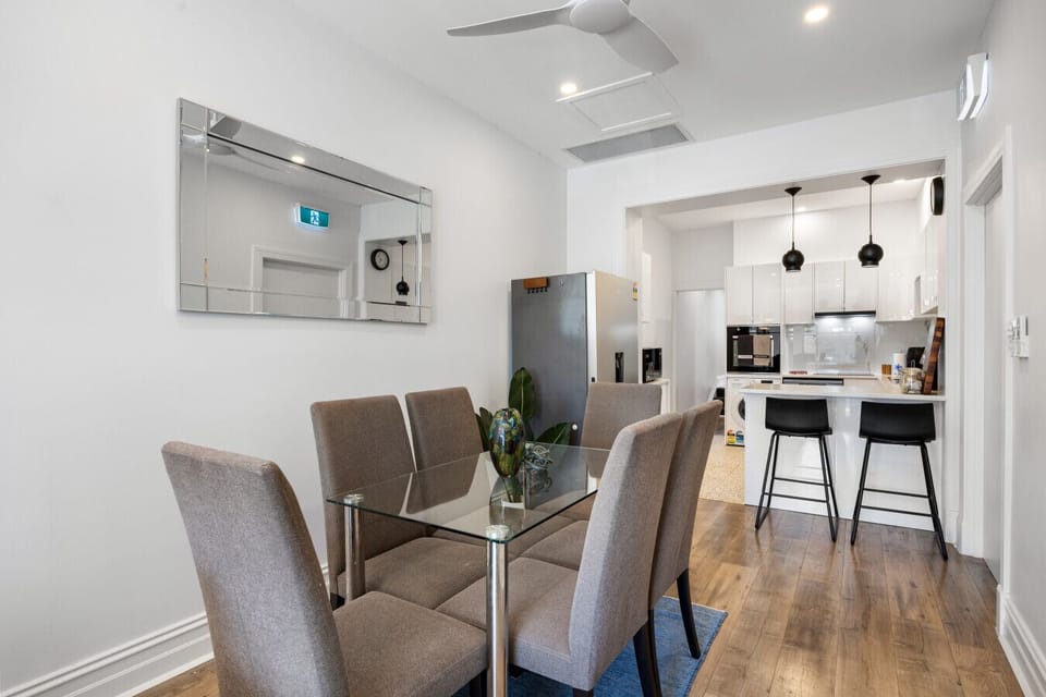 Gather around the dining table for shared meals or a slow start with coffee and conversation.