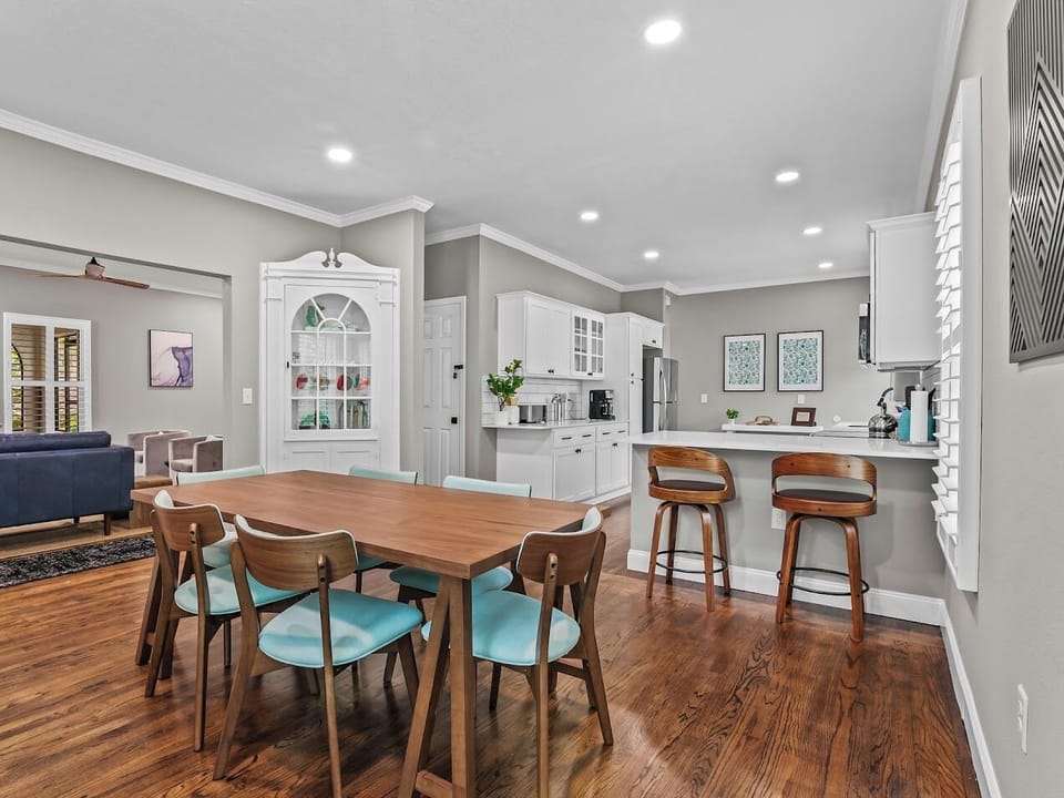 A perfect gathering place for meals, fellowship, and some friendly board games. 