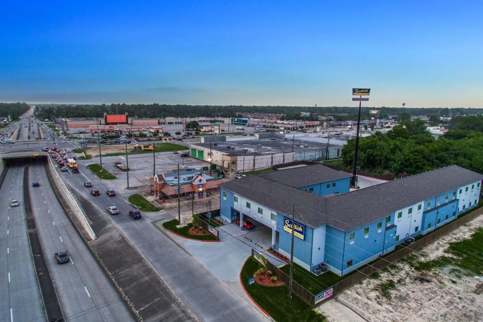 Take in the big-picture location with sweeping aerial views outside.