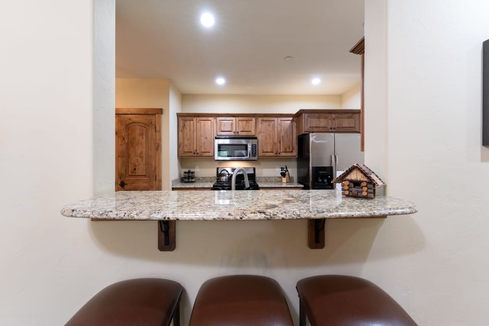 Bar seating to enjoy breakfast