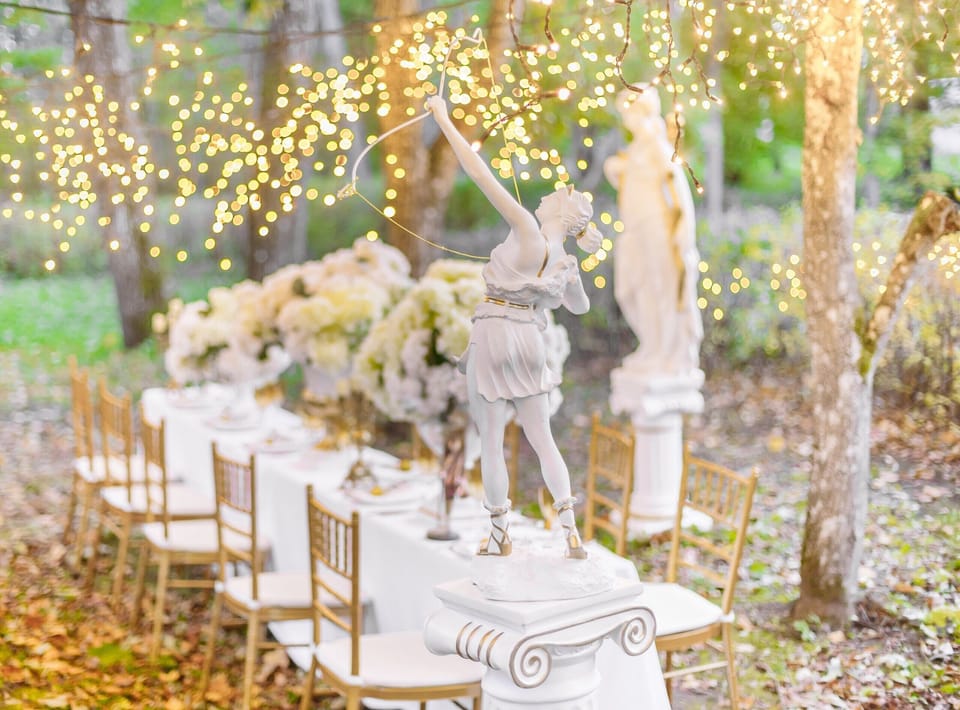 Outdoor banquet area