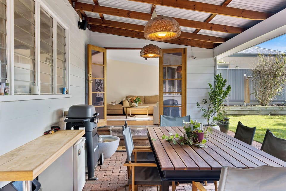 Outdoor area with BBQ grill