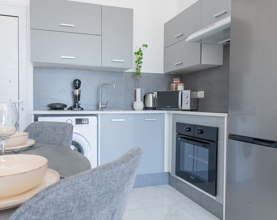 Fully equipped with everything from a washing machine to an oven.