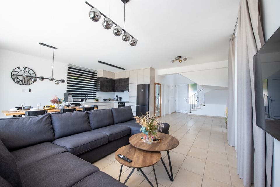 Comfortable sofa to relax and unwind after a day of adventure.