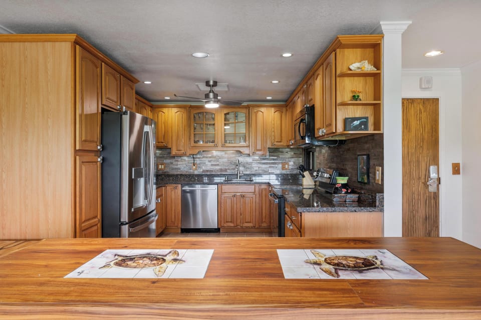Open kitchen allows you to still be apart of the conversations