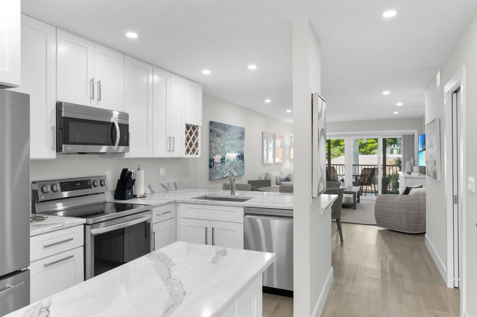 newly remodeled kitchen with stainless appliances