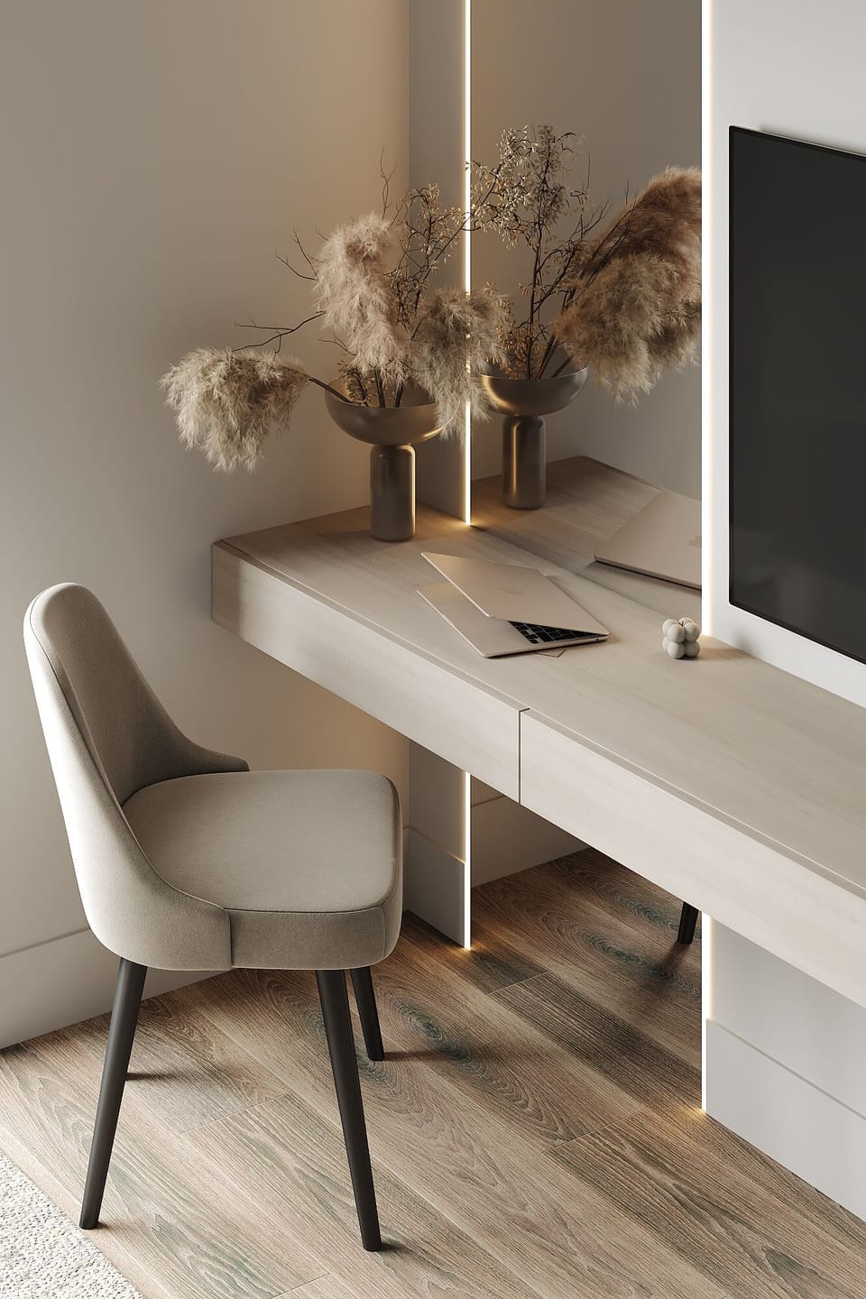 master bedroom with work area