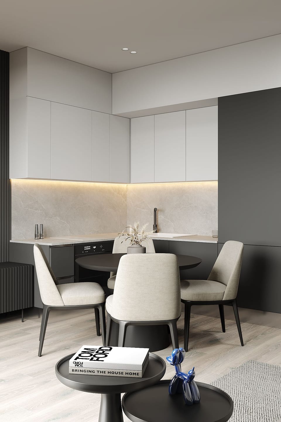 dining area and fully equipped CREO kitchen