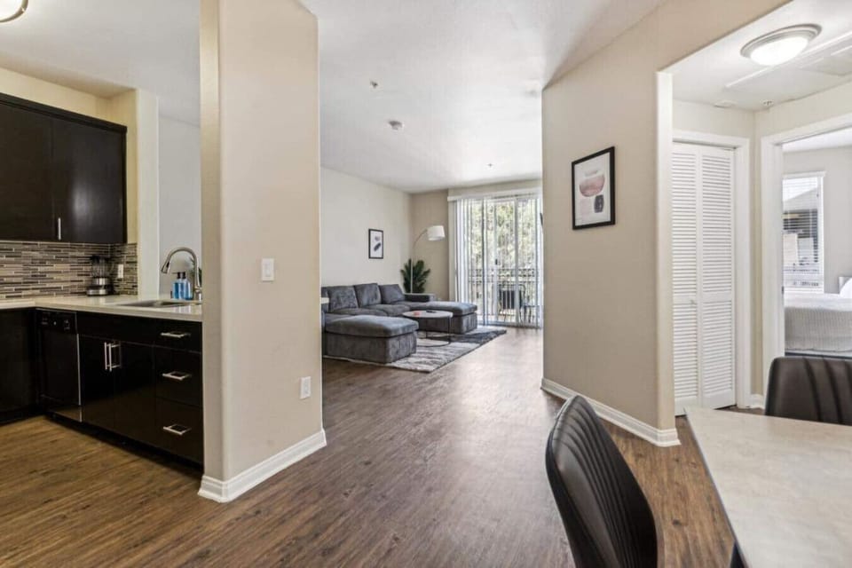 An inviting living room with comfortable cushioned seating!