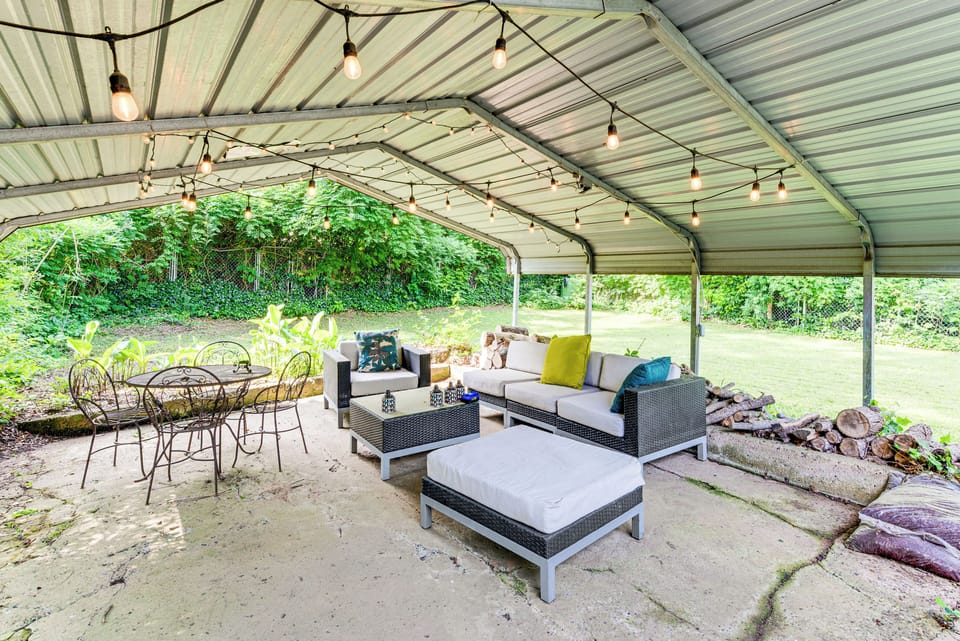 Private Yard | Grill | Wood-Burning Fire Pit | Covered Porches w/ Seating