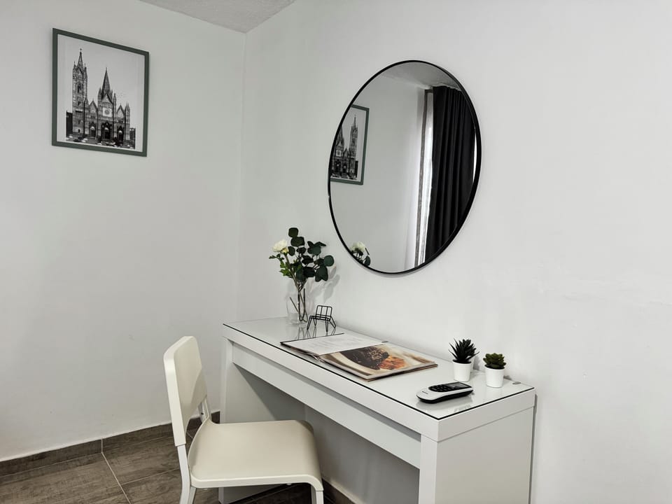 "Beedroom 1"
Desk and Chair. Can used it as a vanity desk or even as an office.