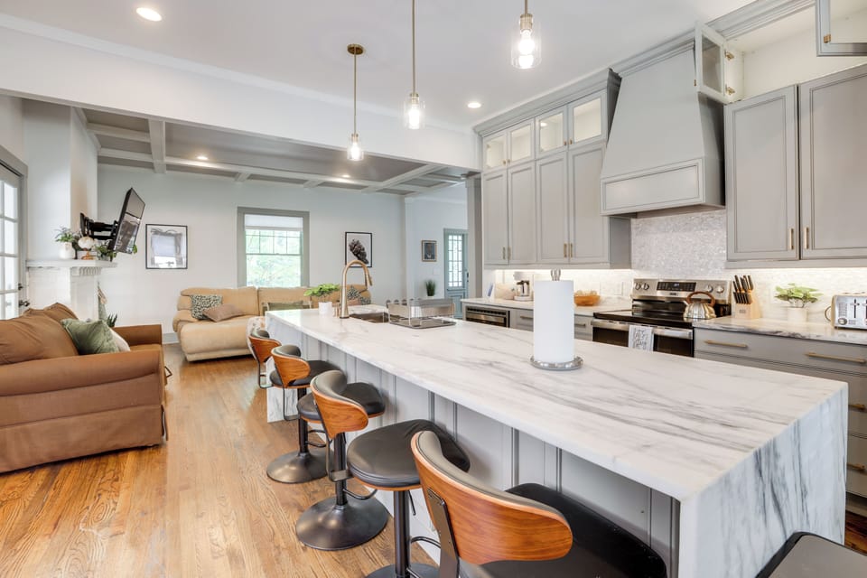 Property Interior | 2-Story Home | Central A/C & Heating | Free WiFi