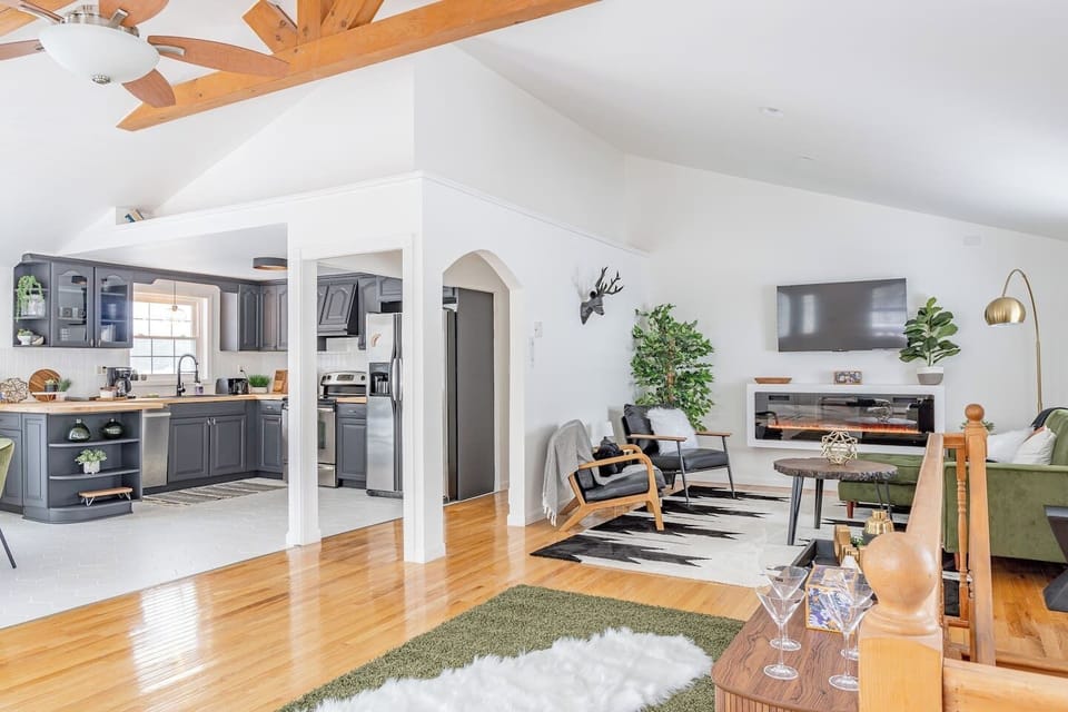  Enjoy modern decor, sleek appliances, and a warm ambiance for relaxation!