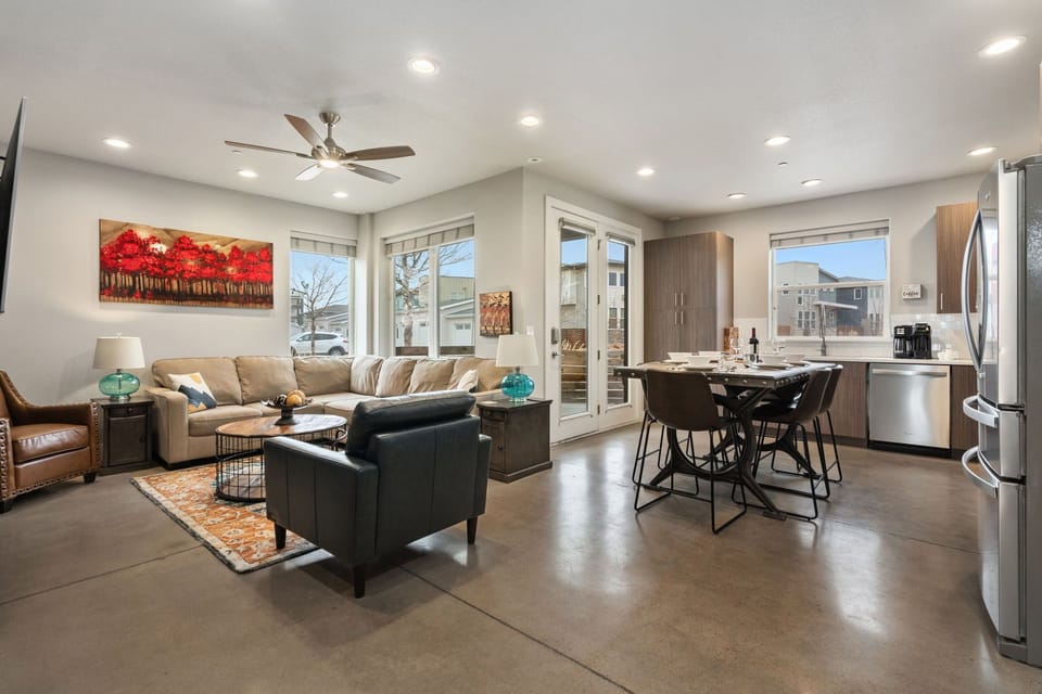 844 Jerome Unit 4 | Open Concept | Living Room, Kitchen and Dining Area
